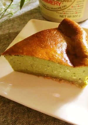 簡単♪抹茶☆豆乳のヘルシーチーズケーキ-レシピのメイン写真