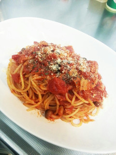 ベーコンとしめじのトマトパスタ-レシピのメイン写真