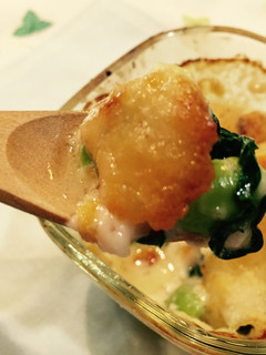 リメイク☆ほうれん草ごま和え チーズ焼き-レシピのメイン写真