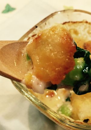 リメイク☆ほうれん草ごま和え チーズ焼き-レシピのメイン写真