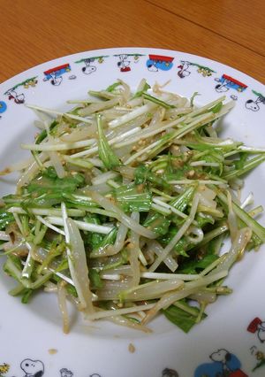 水菜ともやしのごま味噌あえ-レシピのメイン写真