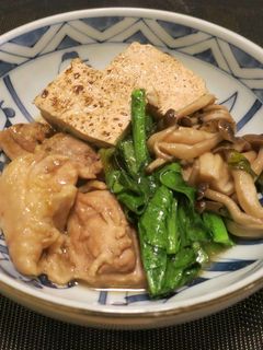 鶏肉と小松菜の治部煮風♪-レシピのメイン写真