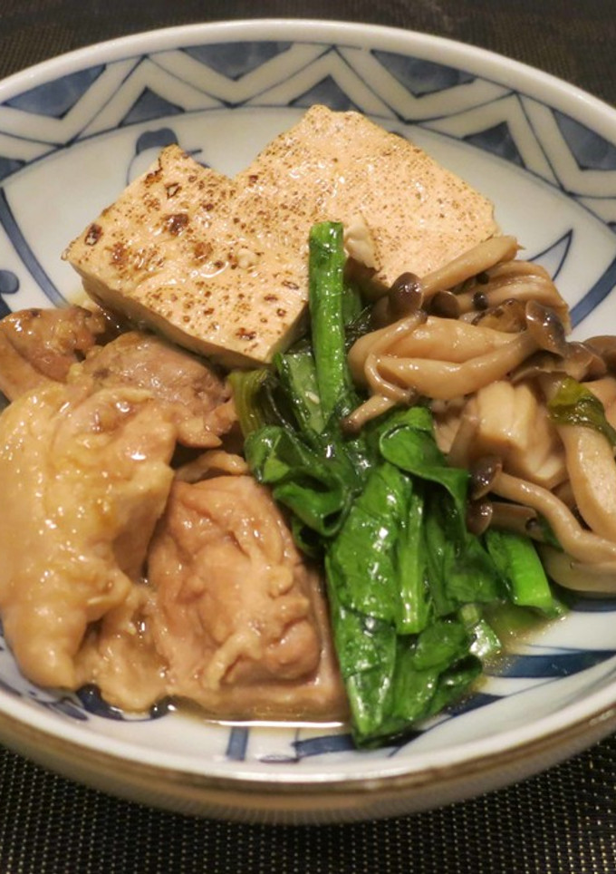 鶏肉と小松菜の治部煮風♪-レシピのメイン写真
