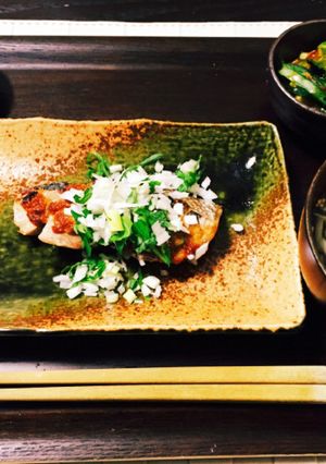 ぶりの味噌焼き〜大葉とネギソース〜-レシピのメイン写真