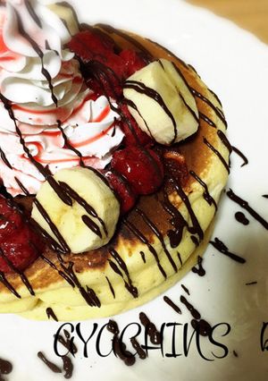 ひと手間!HMでフワフワパンケーキ♡-レシピのメイン写真