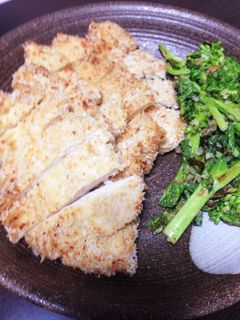 ささみと菜の花のパン粉焼き-レシピのメイン写真