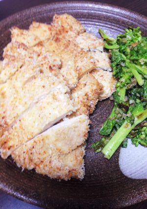 ささみと菜の花のパン粉焼き-レシピのメイン写真
