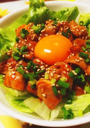 鶏モモ肉の甘辛味噌丼-レシピのメイン写真