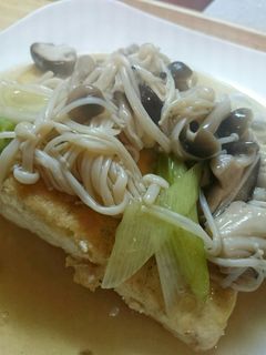 ヘルシー♪豆腐ステーキのきのこあんかけ-レシピのメイン写真