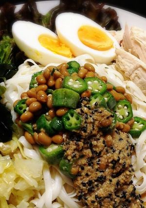 簡単!糖質0g麺で作る胡麻サラダ麺-レシピのメイン写真