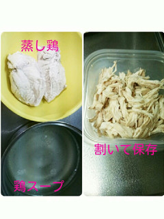 炊飯器で蒸し鶏&鶏スープ-レシピのメイン写真