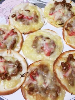 餃子の皮で納豆ピザ-レシピのメイン写真
