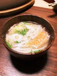 カニカマと水菜のお吸い物-レシピのメイン写真