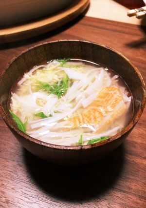 カニカマと水菜のお吸い物-レシピのメイン写真