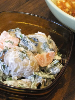 春菊と新じゃがのヨーグルトサラダ-レシピのメイン写真