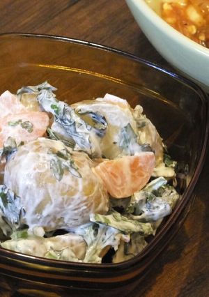 春菊と新じゃがのヨーグルトサラダ-レシピのメイン写真