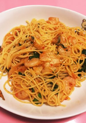 韓国風えびパスタ-レシピのメイン写真