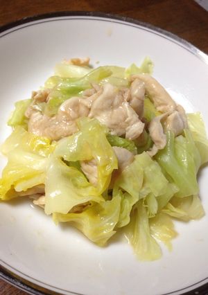 ささみ料理① ささみ.キャベツ煮-レシピのメイン写真