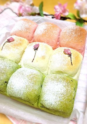 桜香る＊お花見ちぎりパン-レシピのメイン写真