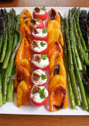 ゴートチーズとグリルした野菜の前菜-レシピのメイン写真