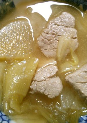 簡単♪ 豚肉と 大根 長ネギの 味噌煮！-レシピのメイン写真