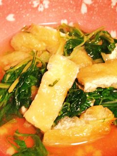 ❁水菜と油あげの優しい煮浸し❁-レシピのメイン写真