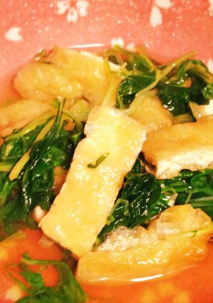 ❁水菜と油あげの優しい煮浸し❁-レシピのメイン写真