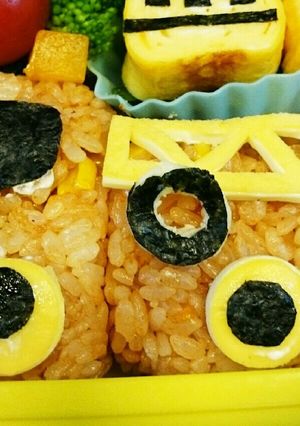 デコ弁＊消防車(はしご車)＊-レシピのメイン写真