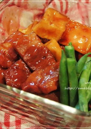 ヘルシー♪絶品！高野豆腐と豚肩肉の角煮★-レシピのメイン写真