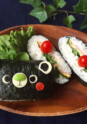 くまさんデコおにぎらず＊キャラ弁にも-レシピのメイン写真