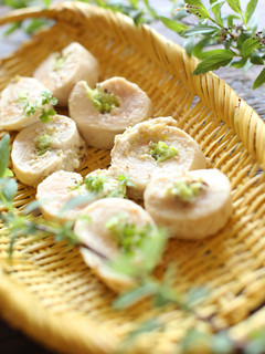 お花見◎鶏ささみのそら豆ロール蒸し-レシピのメイン写真