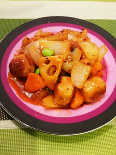 冷凍肉団子で簡単酢豚♥甘酢あん-レシピのメイン写真