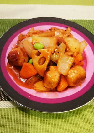 冷凍肉団子で簡単酢豚♥甘酢あん-レシピのメイン写真