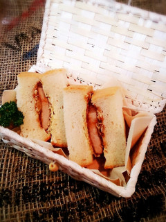 【男前レシピ】ソースカツ丼風サンドイッチ-レシピのメイン写真