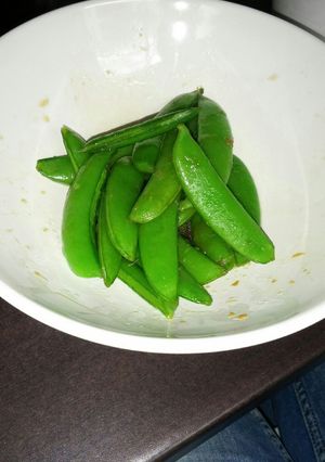 スナップエンドウの生姜焼き-レシピのメイン写真