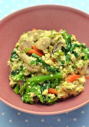 菜の花の炒り豆腐-レシピのメイン写真
