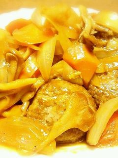 ふっくらジューシー煮込みハンバーグ-レシピのメイン写真