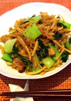 【糖質制限】白滝で焼きラーメン風-レシピのメイン写真