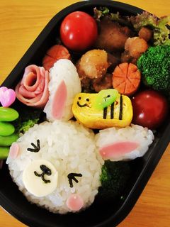 簡単【うさぎちゃん】キャラ弁-レシピのメイン写真