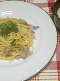 豚肉の梅肉和風パスタ-レシピのメイン写真