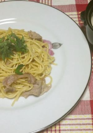 豚肉の梅肉和風パスタ-レシピのメイン写真