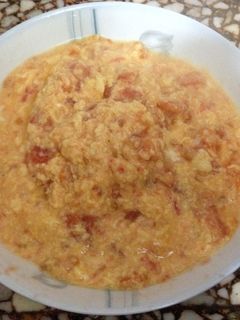 トマトと卵の炒め物 (一人分)-レシピのメイン写真