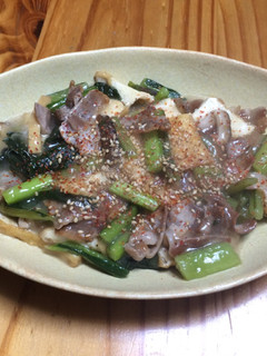 野沢菜豚肉炒め、-レシピのメイン写真