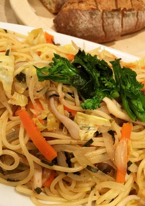 春薫る♪菜の花と春キャベツのたらこパスタ-レシピのメイン写真