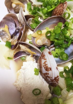 あさりと豆腐のレンジ蒸し-レシピのメイン写真