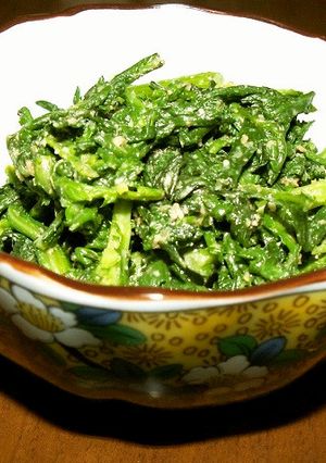 お彼岸に春菊の胡麻和え-レシピのメイン写真