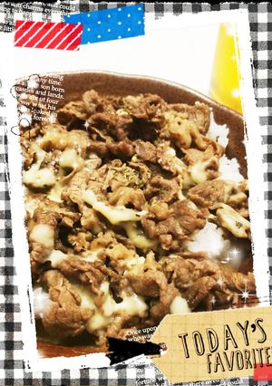 超速★簡単 ハーブチーズ牛丼-レシピのメイン写真