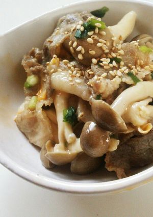 5分でできる!豚肉としめじの卵とじ☆-レシピのメイン写真