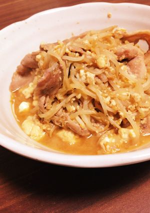 肉味噌豆腐炒め～梅酒風味～-レシピのメイン写真