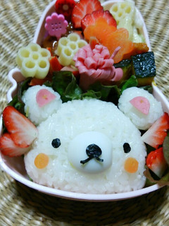*白クマおにぎりお弁当*-レシピのメイン写真